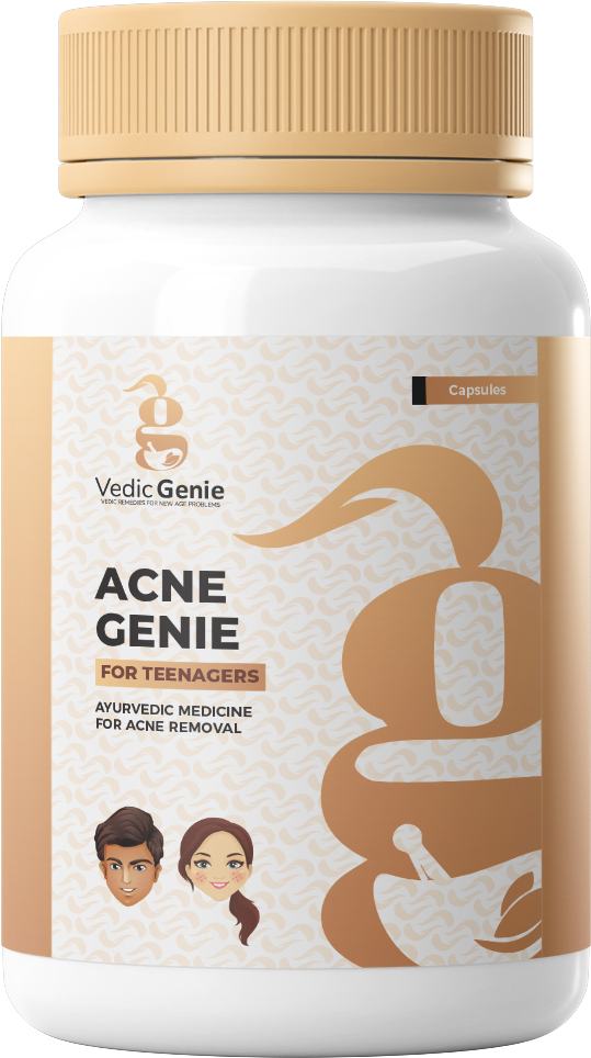 Acne Genie for Teenagers – Ayurvedic supplement bottle
