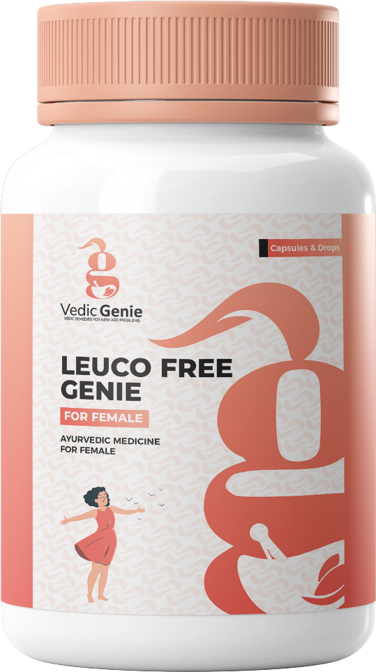 Leuco Free Genie for Female supplement bottle – capsules and drops
